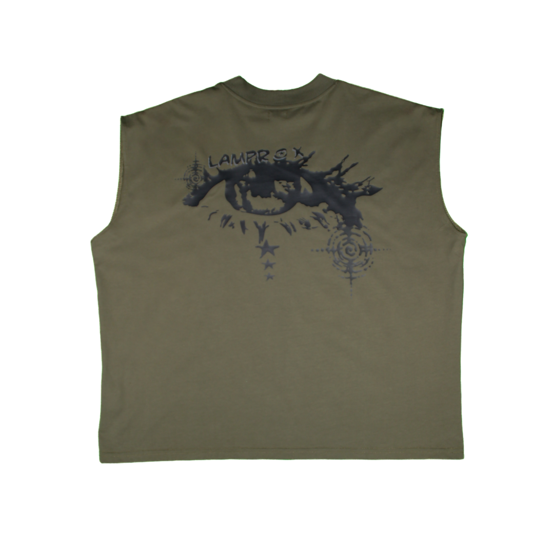 Camiseta over sin mangas