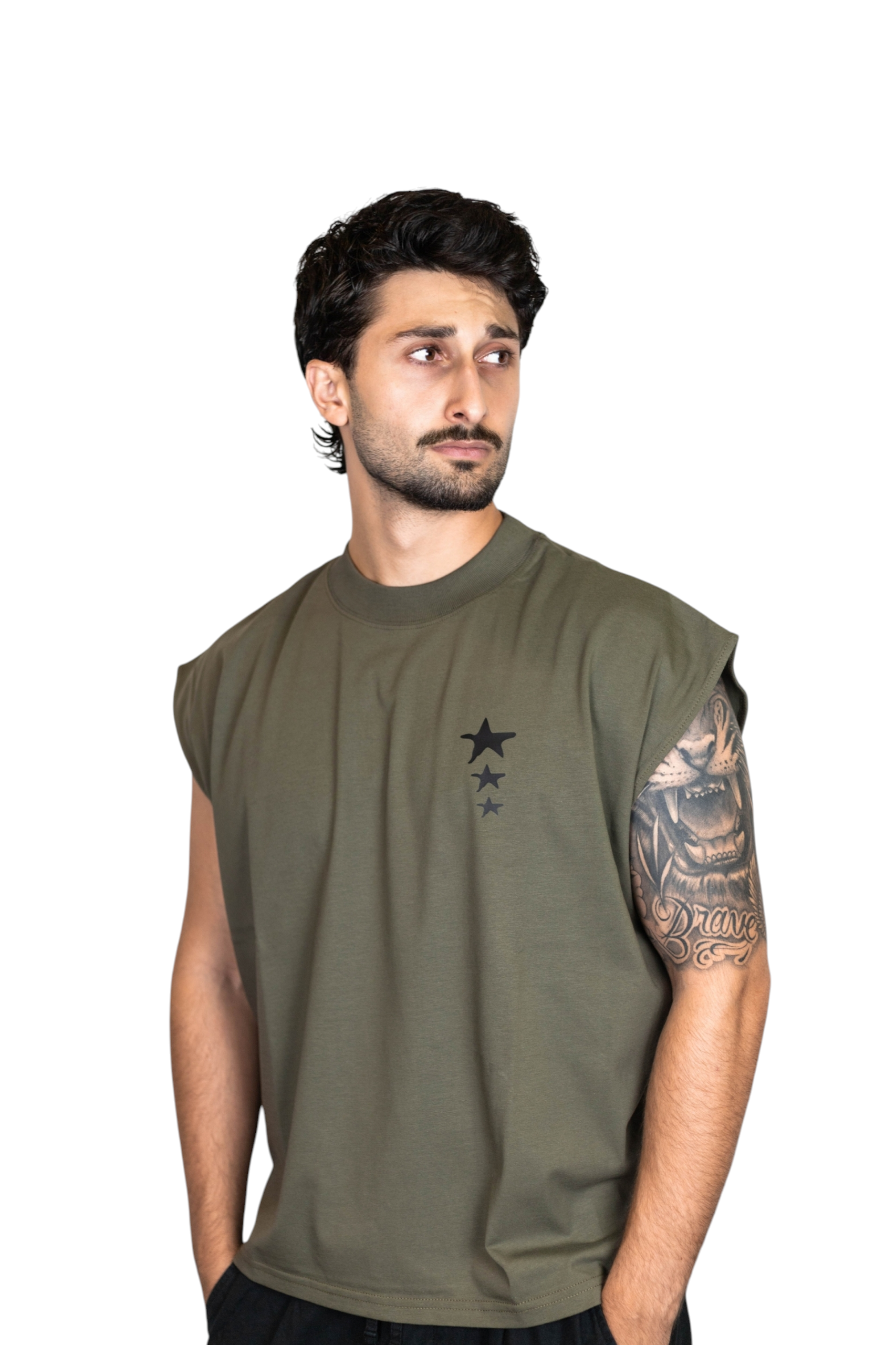 Camiseta over sin mangas